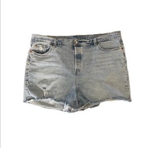 Plus Size Levi's 501 Button Fly High Waist Denim Shorts